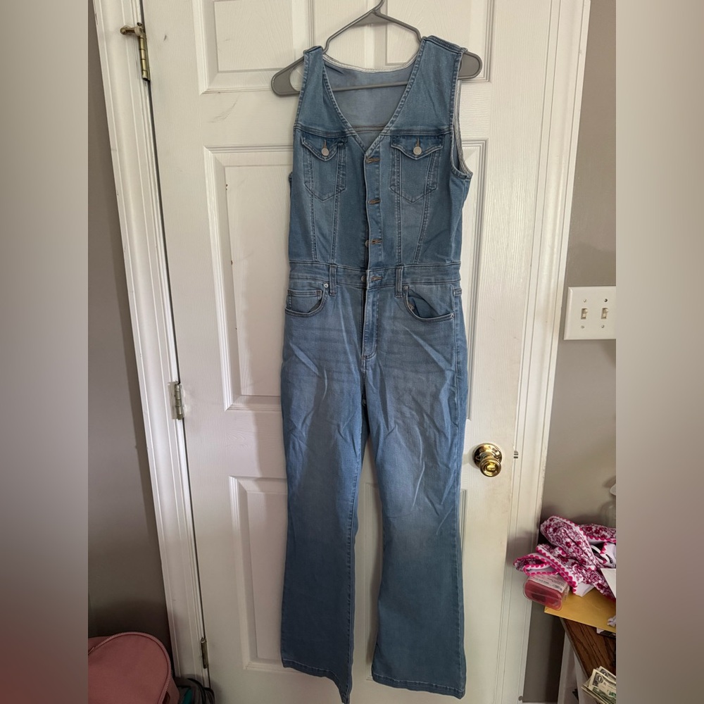 Denim Sleeveless Jumpsuit